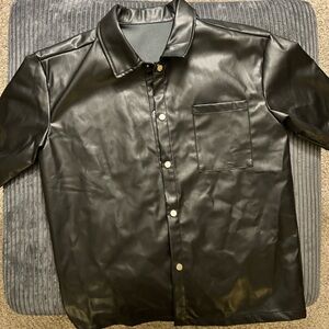 Black Faux Leather Outfit